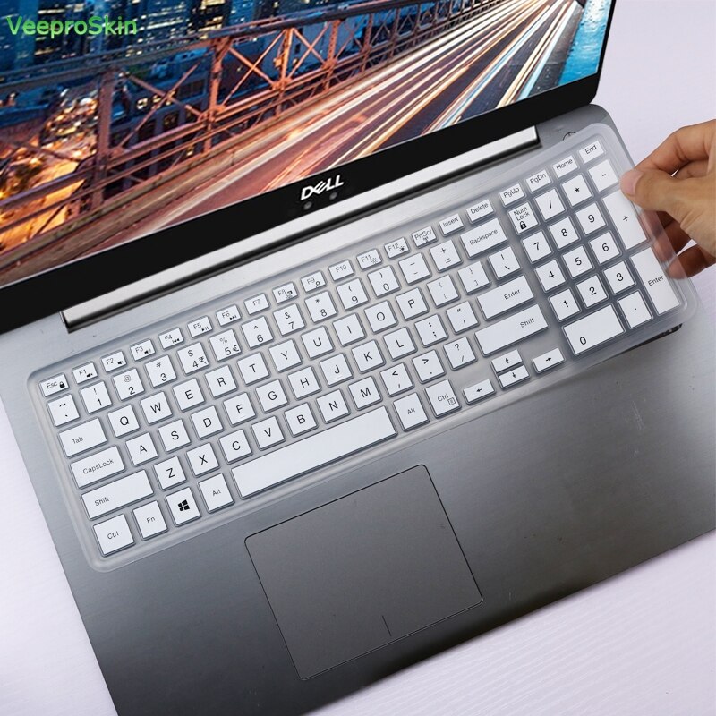 15.6 cal laptopy nakładka na klawiaturę do Dell Inspiron 15 3543 3550 3560 3570 3580 3590 3567 3576 5555 5565 5567 7557 5559 7559: white