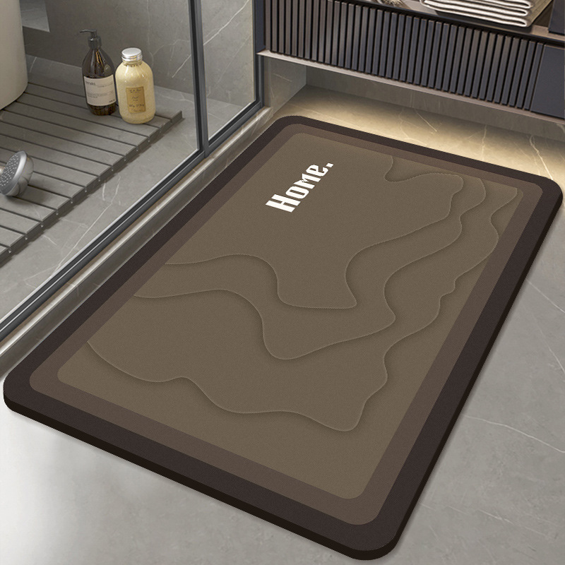 Luxury Diatom Mud Bath Mat Super Absorbent Floor Mats For Shower Room Toilet Foot Pad Non Slip Kitchen Rug Entrance Door Carpet: 1 m2 / light yellow