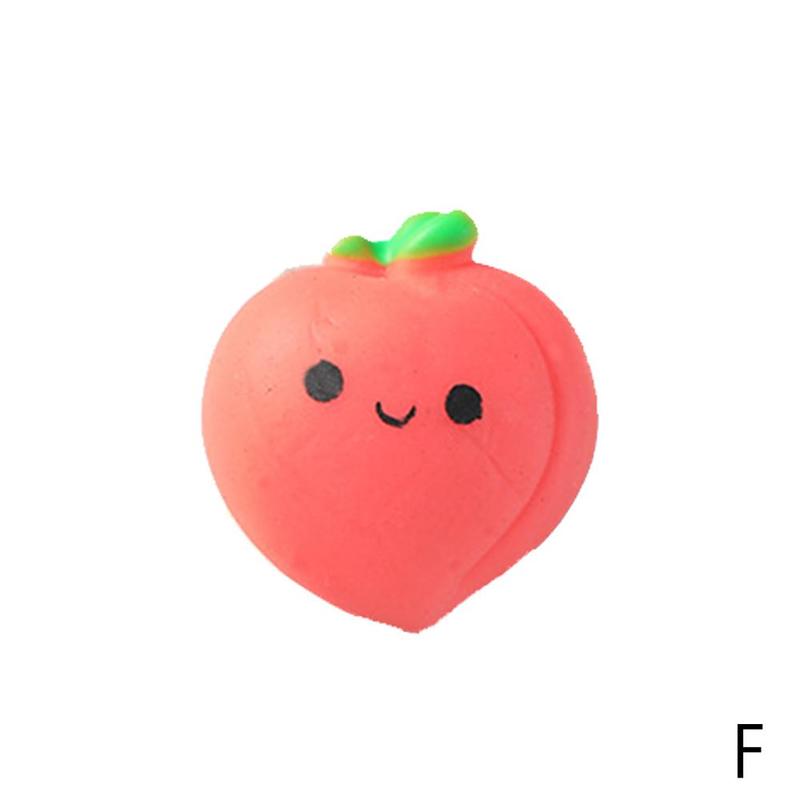Soft Silicone Avocado Squishy Fruit Package Peach Watermelon Banana Cake Squishies Slow Rising Squeeze Toy Antistress Toys: F