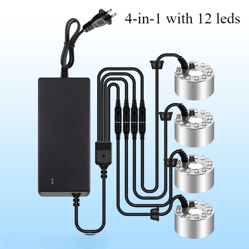 Nebel Hersteller Fogger Wasserpumpe Ultraschall Zerstäuber Luftbefeuchter Brunnen Steingarten Gartenarbeit Bonsai Aquarium Teich Dekor Zerstäubung Kopf: XS / Gold