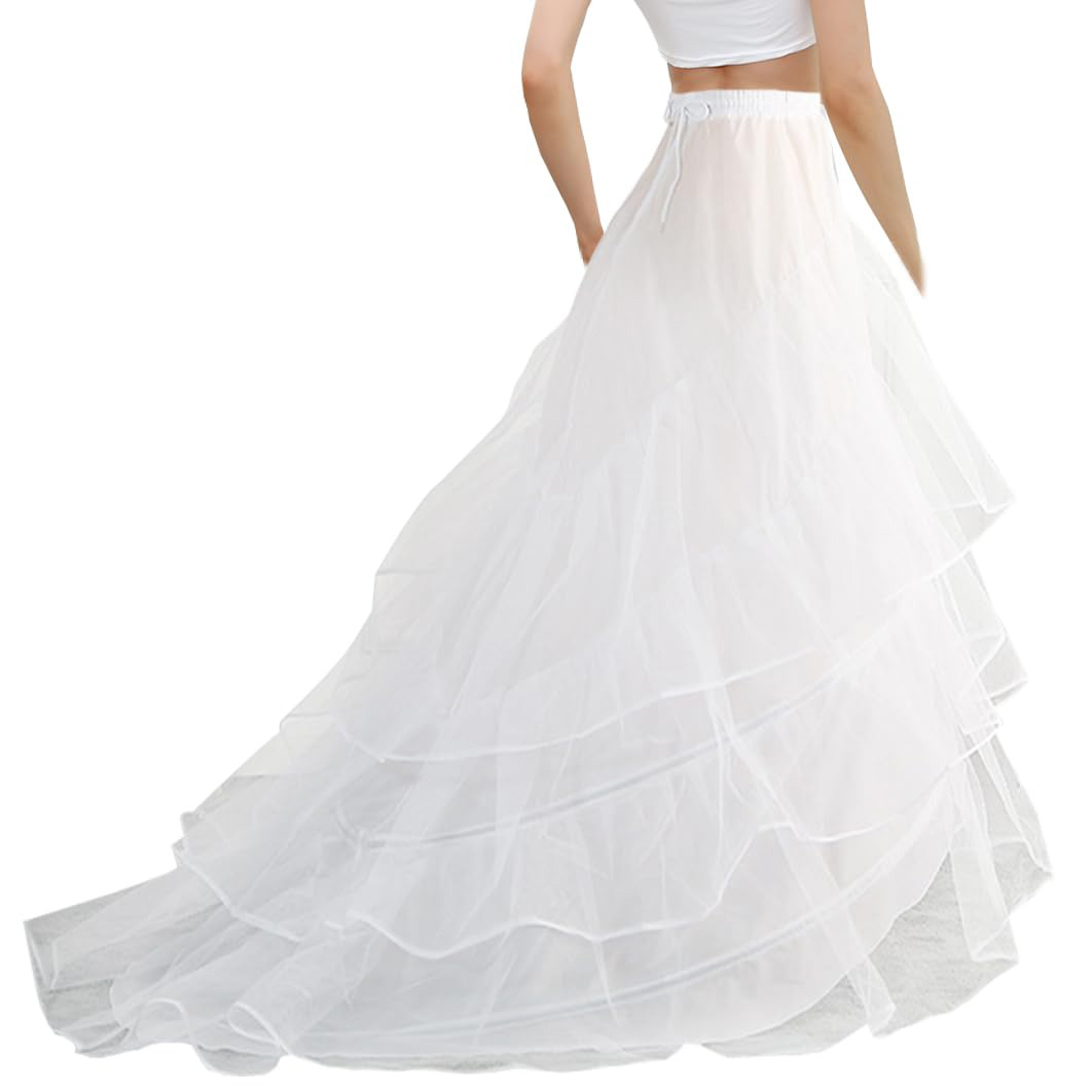 Bridal Wedding Petticoat Underskirt Ball Gown Crinoline Slip Underskirt Bridae Prom Dress Petticoats: Beige