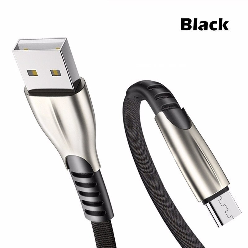 Cabo usb para o iphone xr usb tipo c carregamento rápido usb c cabo para samsung s9 s8 xiaomi pocofone f1 carregador de telefone micro cabo usb: Black / 1m For Micro USB