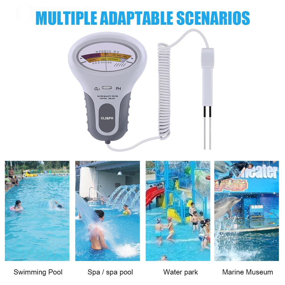 Water PH Cl2 Level Tester Analytical Instruments Swimming Portable Swimming Pool Portable Outdoor Elements