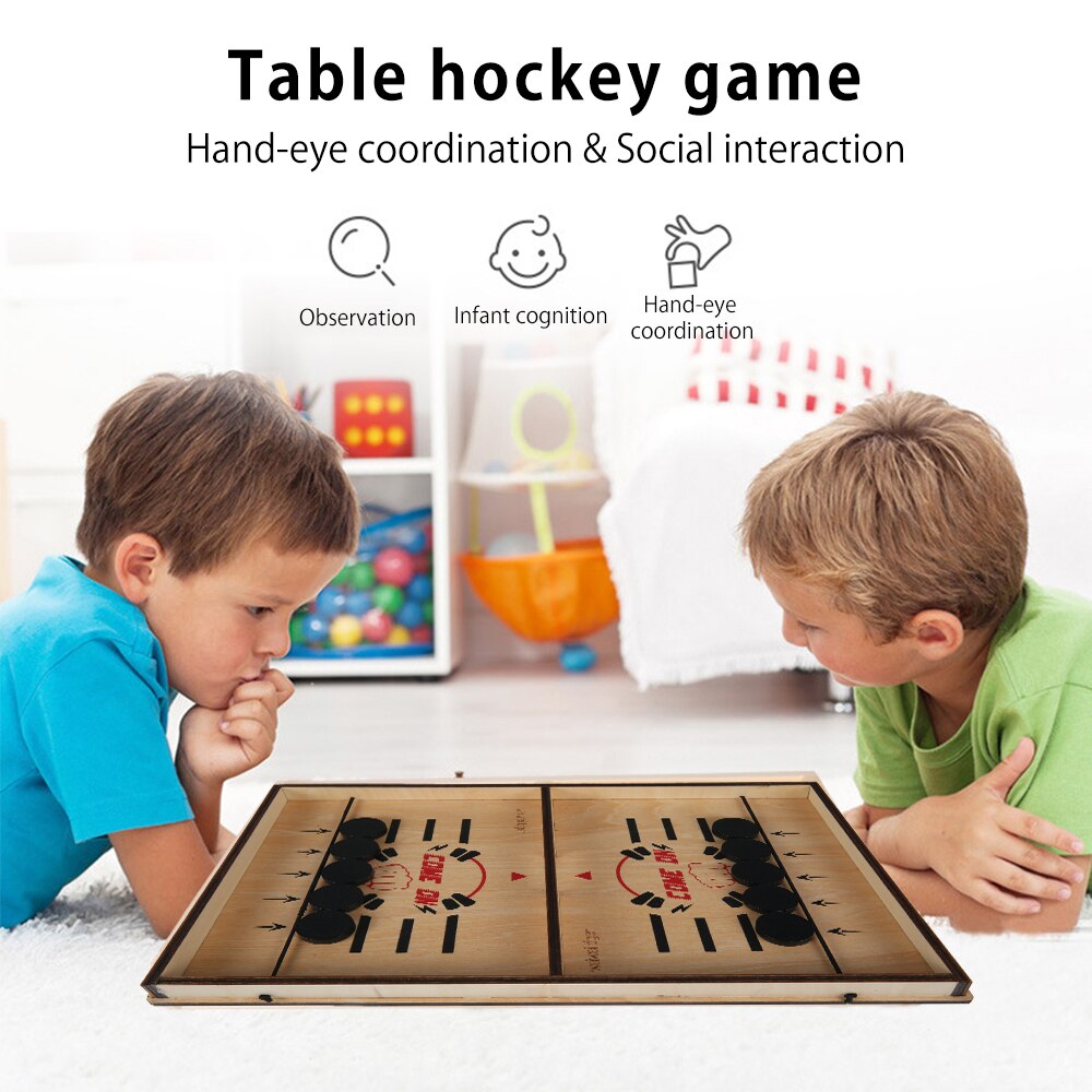 Tafelhockeyspel katapult schaak ouder-kind interactief speelgoed snelle slingerpuck bordspel speelgoed voor kinderen kom op spellen
