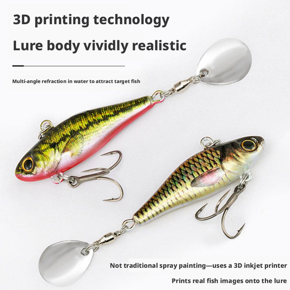 28g Tail Spinner Fishing Lure VIB Hard Bait 3D Realistic Scale Full Water Layer For Bass Shore Fishing Tackle Equipment