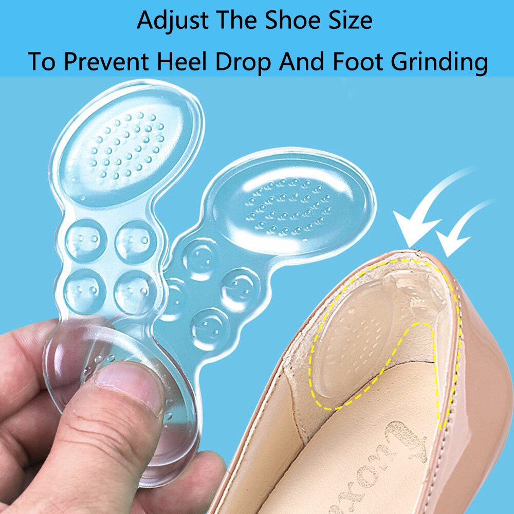 Silikon Heel Pads für Frauen Schuhe Einsätze Füße Ferse Schmerzen Relief Reduzieren Schuh Größe Füllstoff Kissen Polsterung für High Heels futter