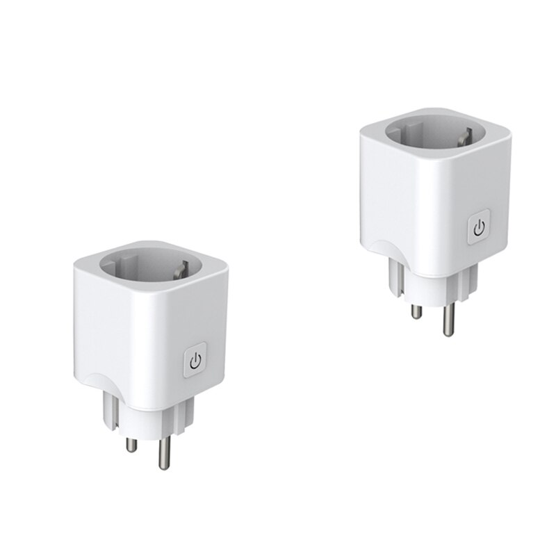 WiFi Smart Wireless Plug European Standard Adapter Remote Voice Control Power Source Energy Socket For Alexa Google Homepage: 2 piece