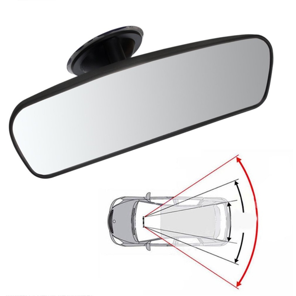 Rétroviseur Panoramique Voiture Ventouse – 250×60 Mm, Angle Mort Réduit, Universel SUV/Camion