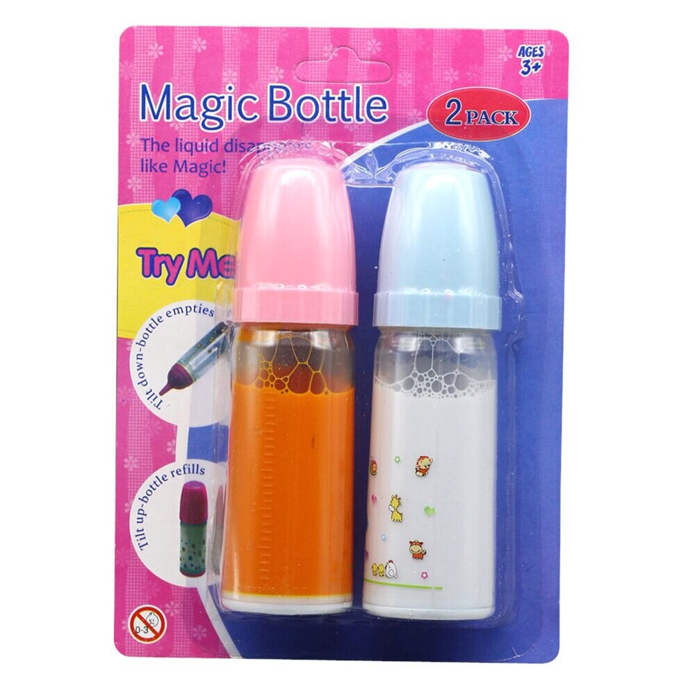 Magic Juice and Milk Bottle Set Baby Dolls Accessories liquid disppears like Magic magically "drink" her bottle Bottle #2