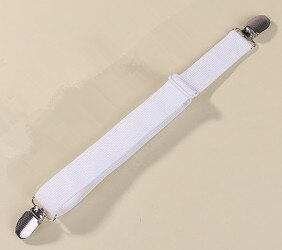 4pcs Adjustable Elastic Bed Sheet Mattress Cover Corner Holder Clip Fasteners Straps Grippers Suspender Cord Hook Loop Clasps: White
