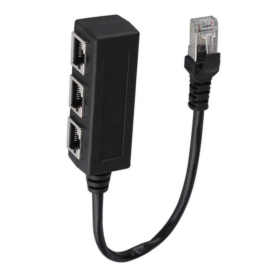 Ethernet RJ45 Connector Splitter Extension Cord Cable Adapter 1 Male To 3 Female Port Transfer Connecter Splitter