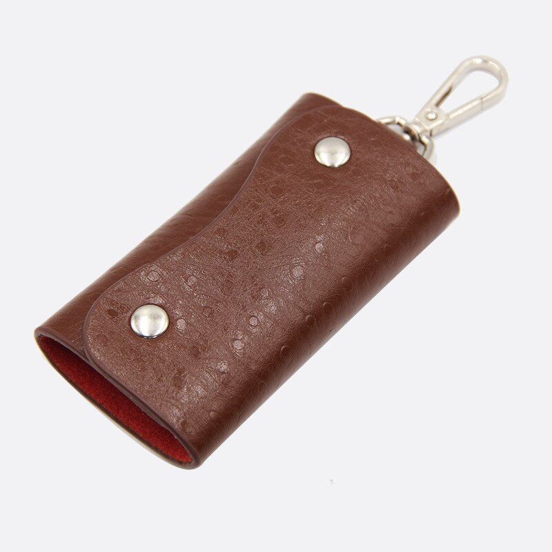 Wear-Resistant Car Key Cases Men's Home Car Remote Control Bag Multi-Function Business Lock Hanging Key Cover: Khaki