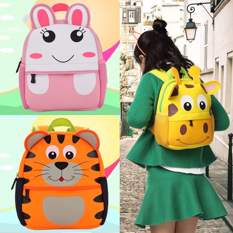 Animais dos desenhos animados crianças mochilas bonito de pelúcia mini mochila de pelúcia crianças sacos de escola meninas meninos mochilas