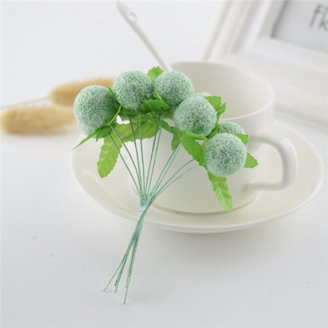 10 Pcs Mooie Schuim Bal Pompom Kunstmatige Nep Fruit Berry Bloem Voor Thuis Bruiloft Diy Guirlande Decoratie Geschenkdoos Bloemen speelgoed: 3