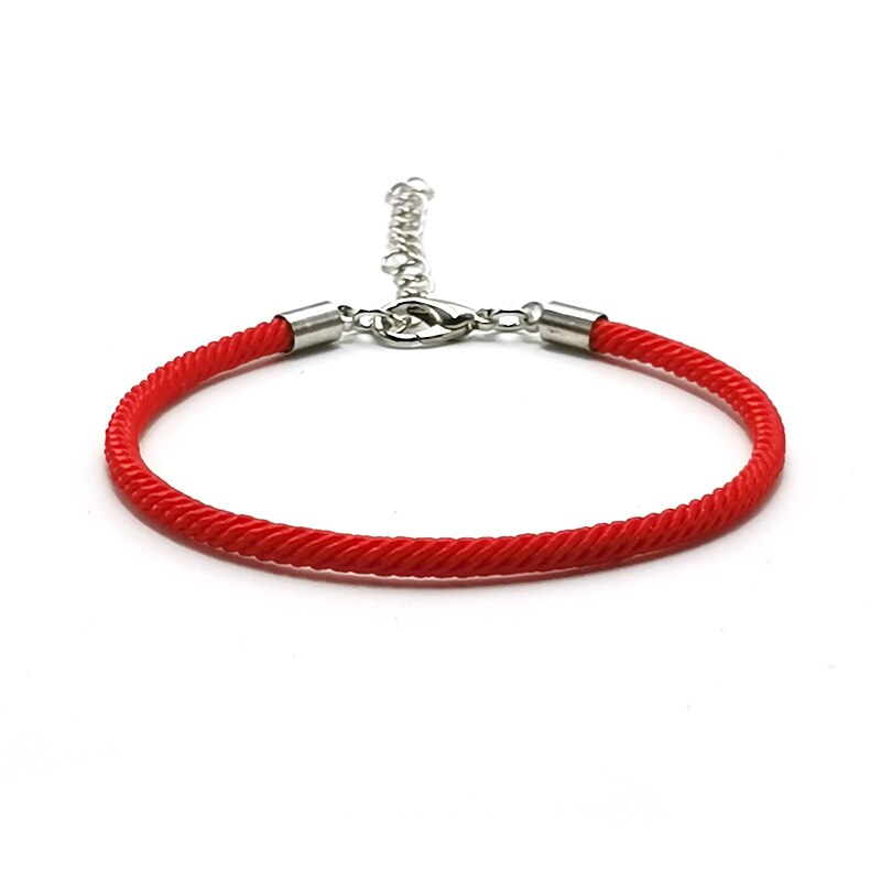 Verstelbare Zwart Rood Touw Armband Vrouwen Mannen Handgemaakte Thead Bedelarmband Vriendschap Sieraden: RED / 1 pcs