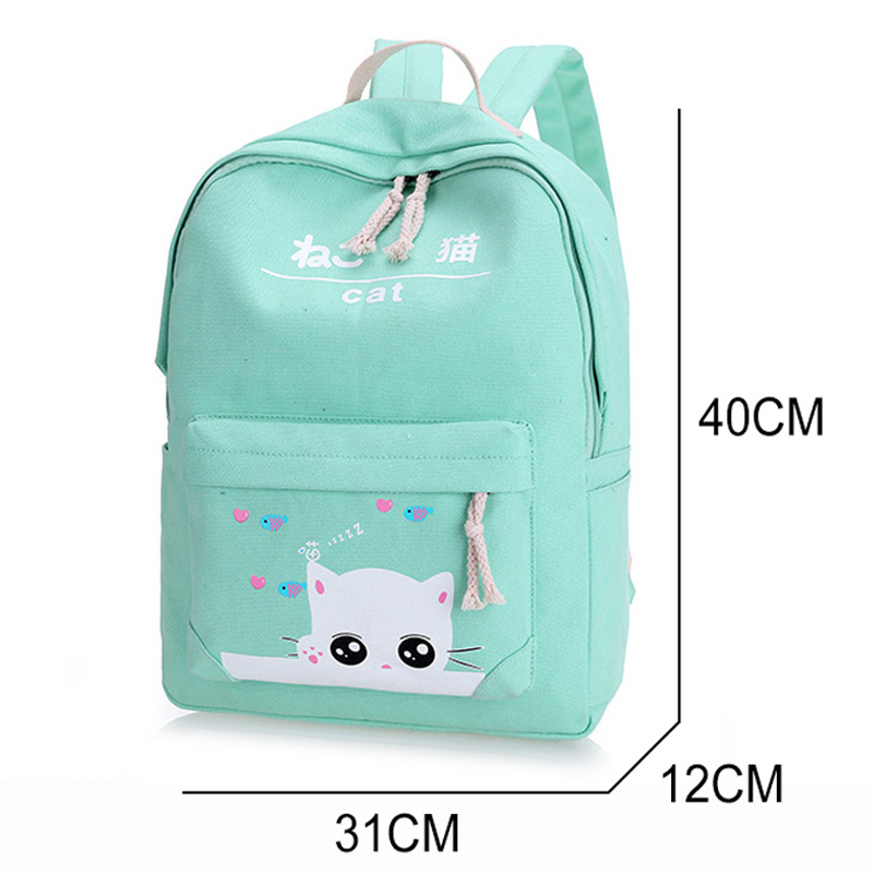 4 ensembles/pcs sac à dos scolaire mignon chats cartable sacs d'école pour filles sac à dos orthopédique enfant sac d'école pour filles sac à dos Mochila