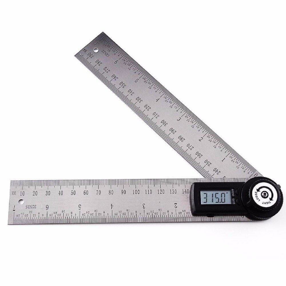 200mm 2-in-1 Digital Angle Ruler Finder Meter Protractor Inclinometer Stainless Steel Moving Blade Ruler Goniometer Electronic