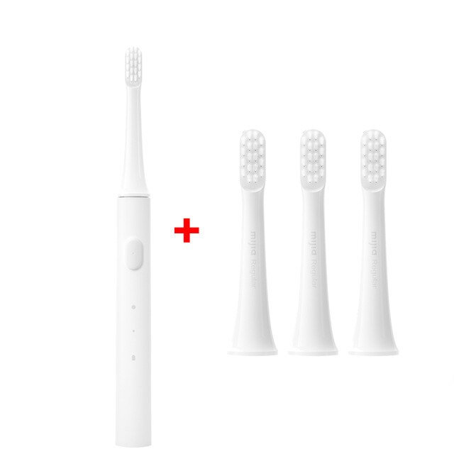 Xiaomi Mijia T100 Sonic Elektrische Tandenborstel Draadloze Usb Oplaadbare Tandenborstel Waterdichte Ultrasone Automatische Tandenborstel: 1 whit add  3 heads