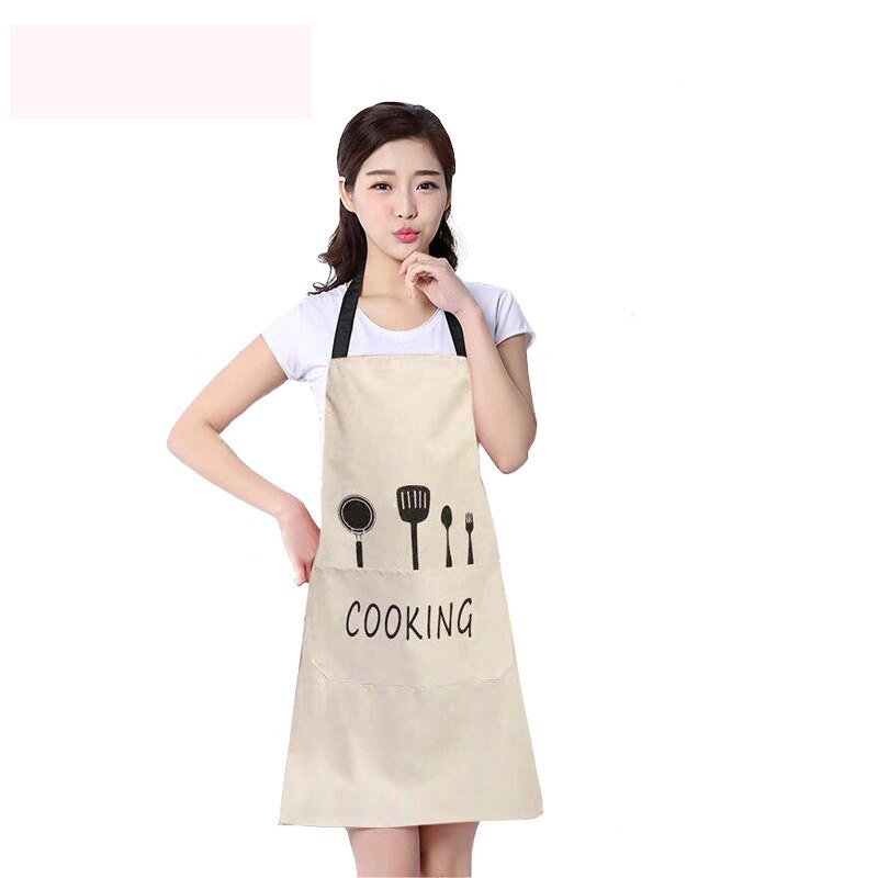 Food Service Kitchen Cooking Sleeveless Food Service Restaurant Chef Uniform Crafts Baking Chefs Kitchen Cooking BBQ Apron: Beige
