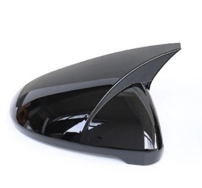 Capa de espelho retrovisor, 2 peças, para vw golf mk7 7.5 gti 7 7r, capa, espelho, visual de carbono, preto brilhante, fosco, cromado: 1pc Black Right