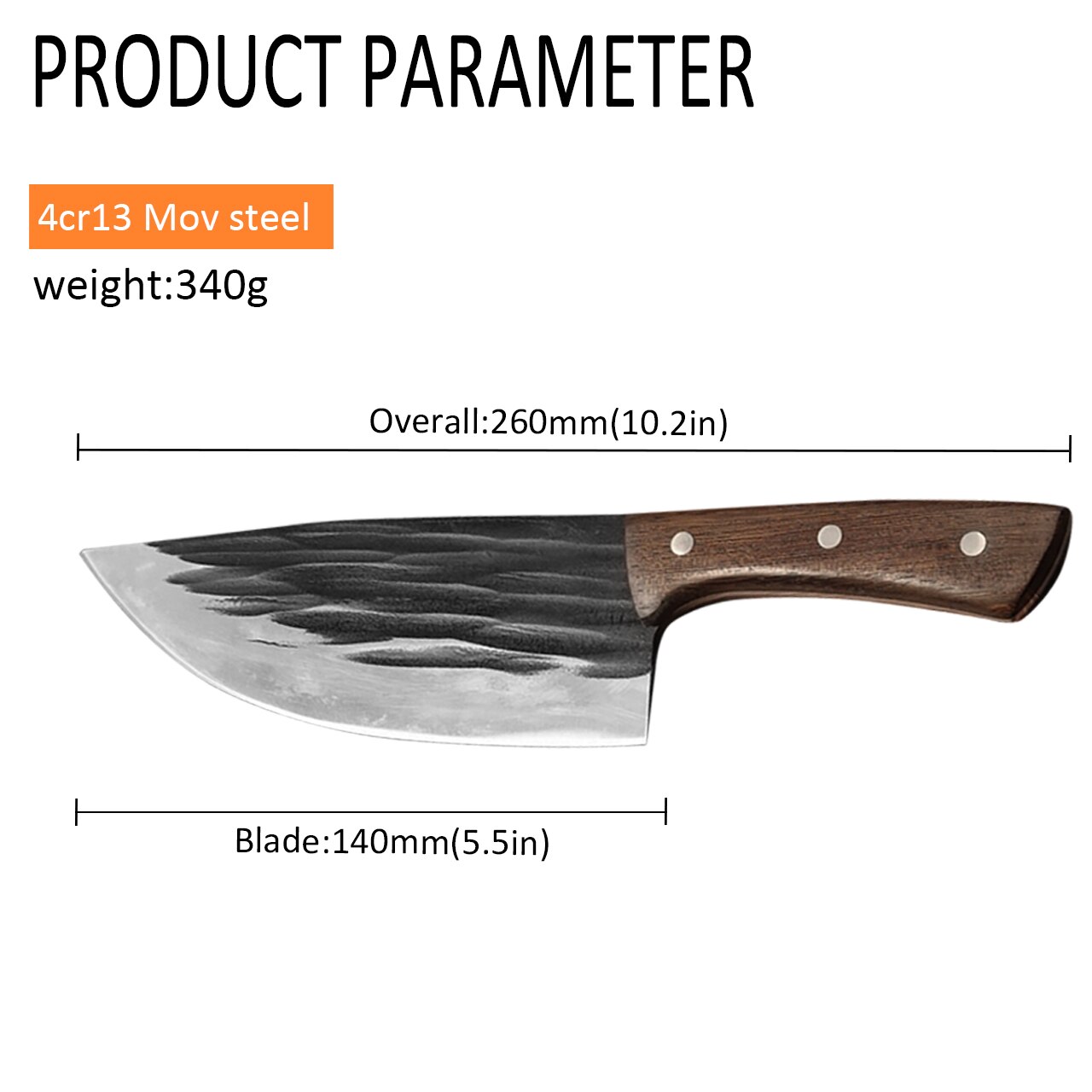 Stainless Steel Bone Chopping Knife Chef Knife Hand-forged Butcher Knife Meat Vegetables Slicing Cleaver High Hardness Kitchen: kitchen knife C