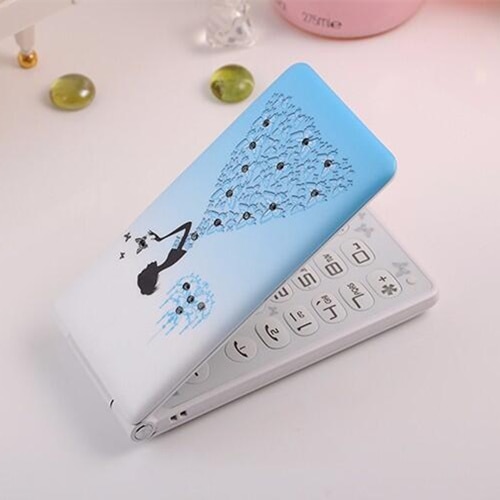 Rabat 2.4 ''écran tactile double cartes SIM veille russe français espagnol femmes filles dame mignon lampe de poche LED GSM cellulaire Mobile