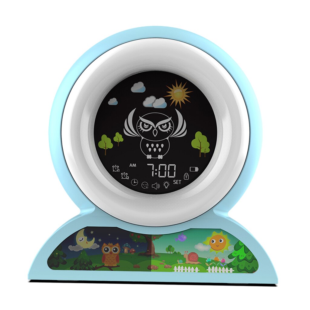 Sun & Moon Rise Kids Alarm Clock Digital Clock with Nap Timer & Night Light for Bedroom Bedside,