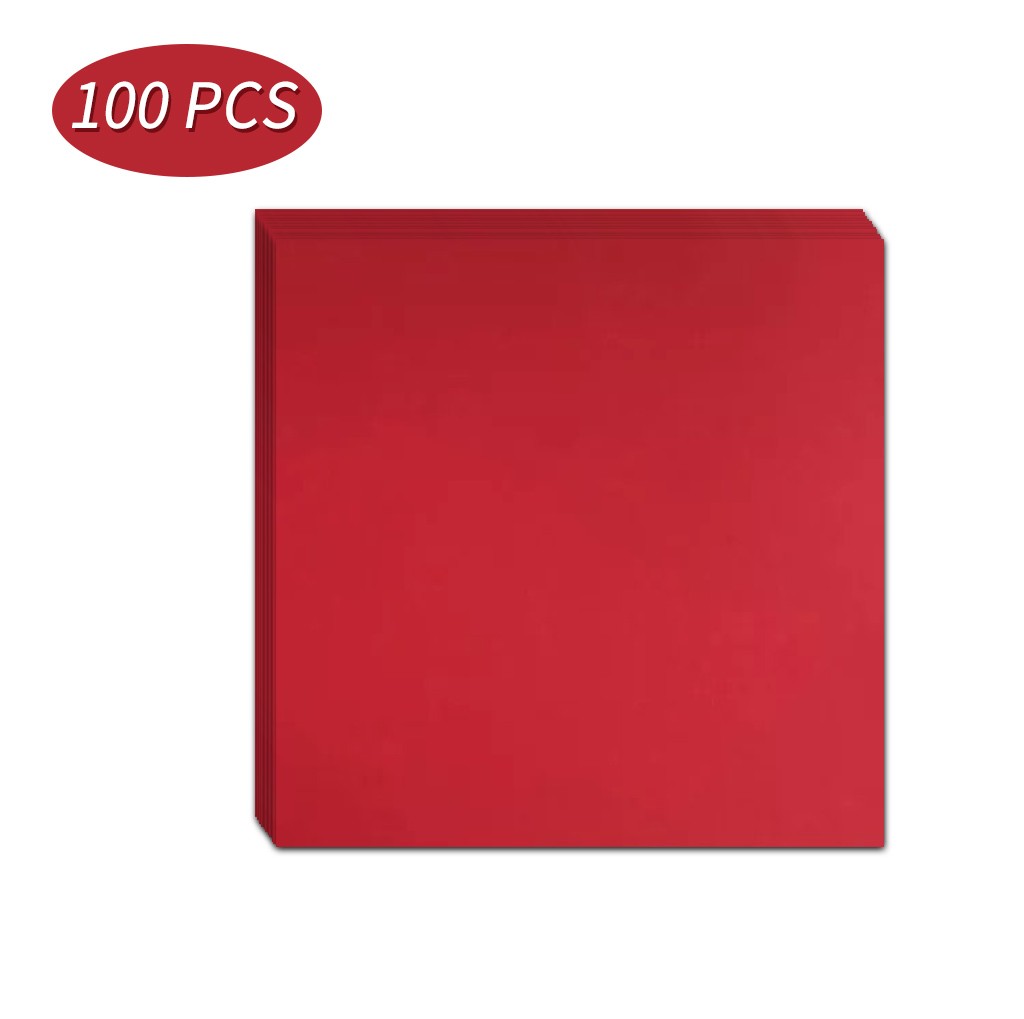 100 Pcs 10/15/20 CM Hand Cut Folding Material DIY Kraft Paper Square Red Party Children Playing Kraft Paper Hand Tool: 10