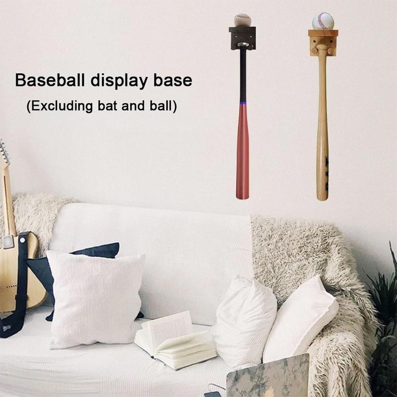 Baseball Bat Display Stand Wall Hanger Wood Bat Stand Multifunctional Sports Goods Rack