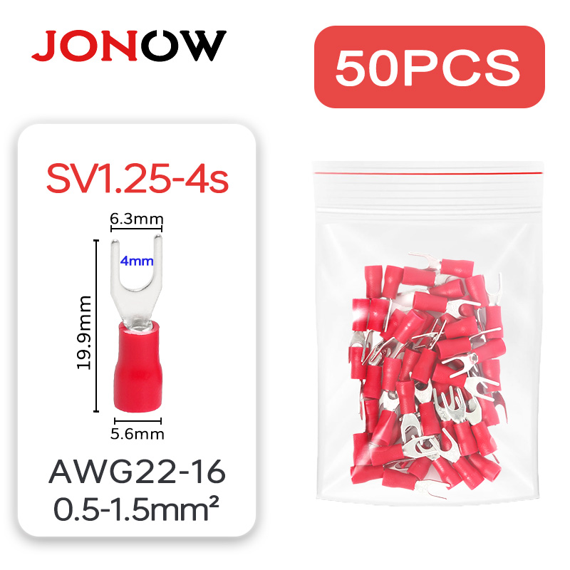 50PCS Fork Crimp Terminal Electrical Wire Connectors Spade Lugs Quick Splice Cables Insulation Shoe Plugs For Connection Screw: PURPLE