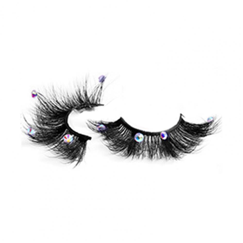 Echo-beauty 3D Mink False Eyelashes Extending Rhinestone Long Wispy Natural False Lashes Mixed Color for Female Daily Make-up: 6