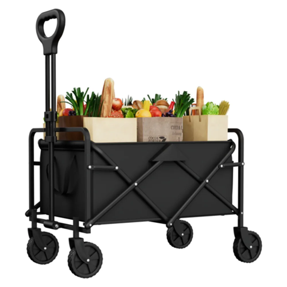Foldable Portable Camping Trolley Outdoor Multi-function Foldable Carts Wagon for Beach or Shopping Utility Camping Vehicle