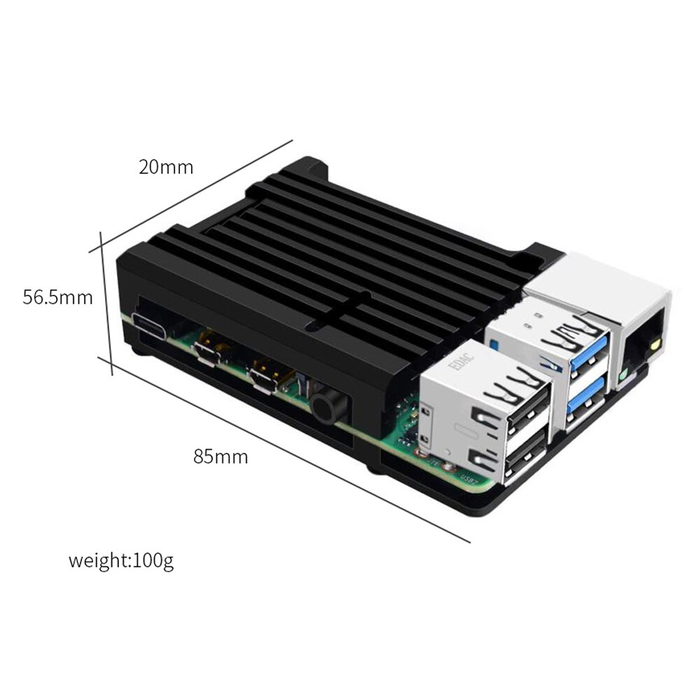 Raspberry Pi 3 Case Abs Behuizing 4 Kleuren Voor Raspberry Pi 2B/3B/3B +/4B Met drie Heatsink Stickers