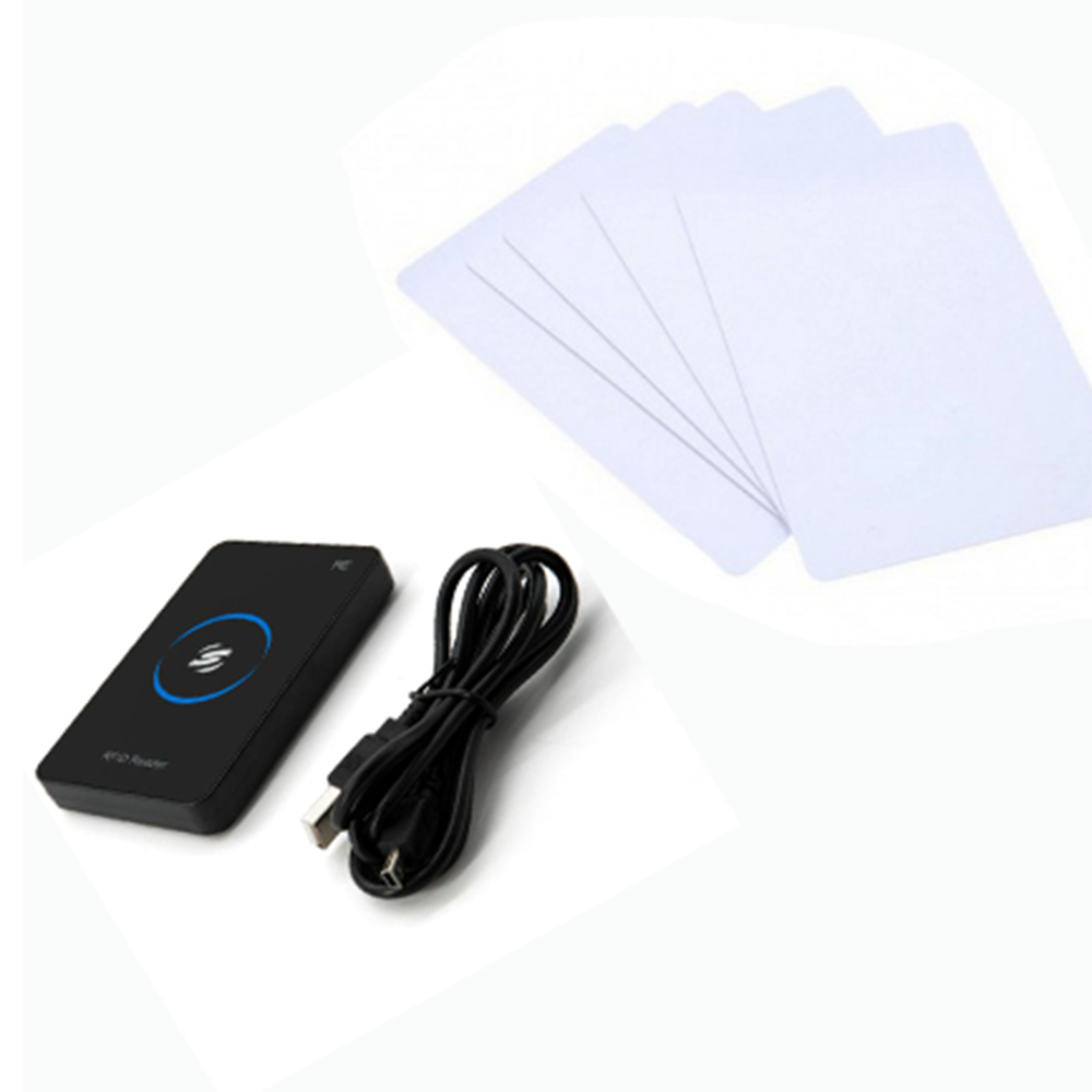 125Khz Rfid Card Key Reader EM4100 13.56 Kopie Usb Proximity Sensor Smart Kaartlezer Voor Toegangscontrole: RFID and 5cards