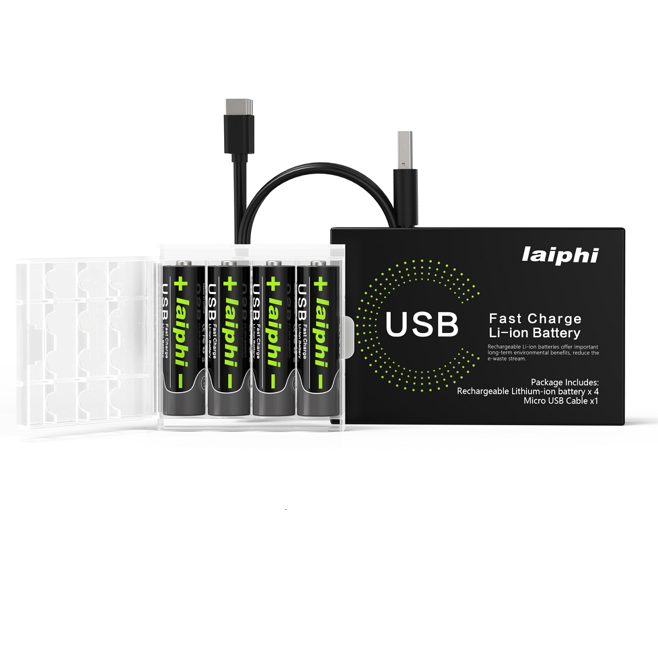 USB 1.5V aa 3000 mWh Battery Quick Charging Rechargeable Lithium Polymer Battery Charged AA Battery