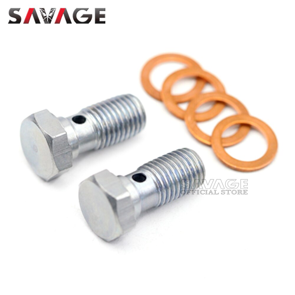 Boulons de Banjo M10 x 1.0, vis de maître cylindre de frein avant/arrière, boulon d&#39;étrier de tuyau, accessoires d&#39;embrayage hydraulique de moto 10mm: C