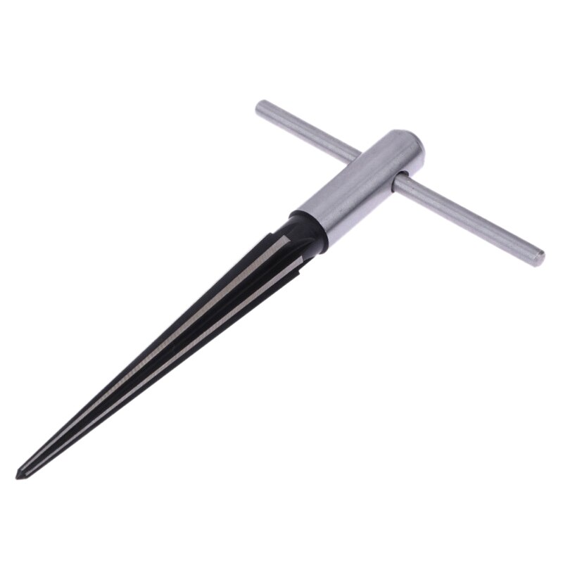 Escariador cónico de 5mm - 16mm para trabajo en madera, Pasador cónico con orificio para pasador de puente, manual, Mango en T, cónico, 6 chaflán acanalado
