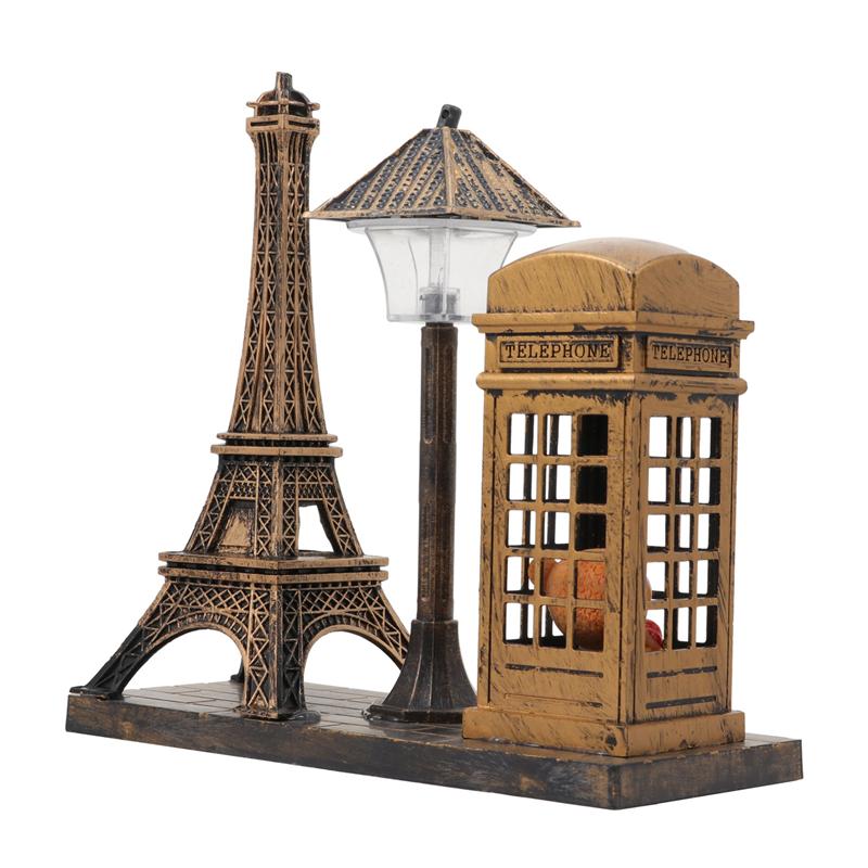 Vintage Eiffeltoren Street Lamp Nachtlampje Art Craft Desktop Decoratie Nachtlampje Handwerk
