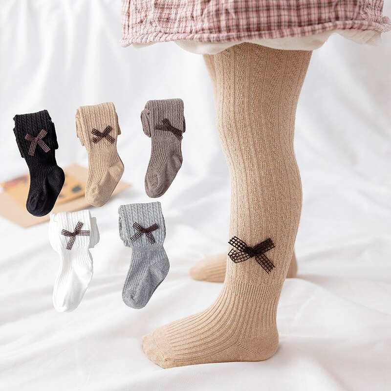 Leuke Bows Zachte Katoen Winter Herfst Baby Meisje Panty Kleding Meisjes Panty Strik Baby Meisjes Strakke Baby Panty