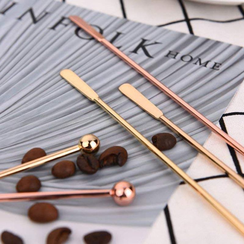 Stainless Steel Coffee Beverage Stirrers Stir Cocktail Drink Swizzle Stick,Coffee Stir Stick Set Of 6