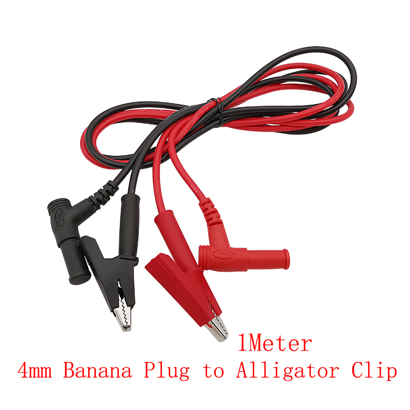 1 Stuks Universele Multimeter Meetsnoeren 4 Mm Banaanstekker Naar Alligator Clips/4 Mm Banaanstekker/Test haak/Sonde Naald-Tip Draad Kabel: green