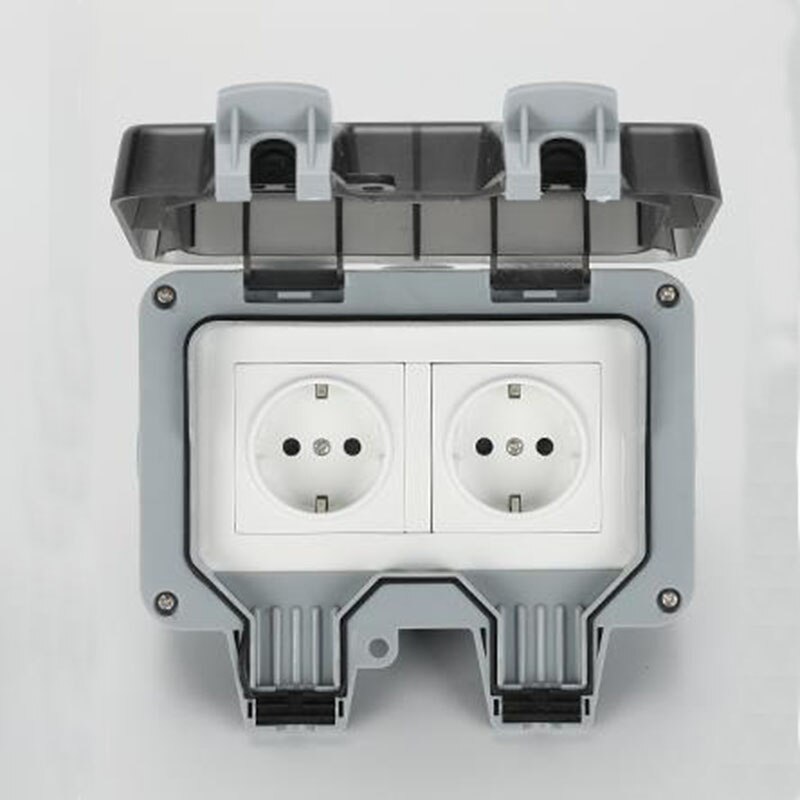 Neue draussen Wasserdichte USB Buchse Zwei Position Zauberstab Stecker UK,EU, FR, UNS, Standard Stil 250V 16A Netzteil Jack Spezielle: EU Standard