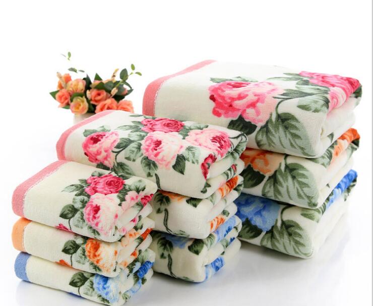 75*140 cm Blumenmuster Baumwolle Badetücher für Erwachsene, Strand Frottee Handtücher Schlecht, Blume Schlecht handtuch, Serviette de Bain