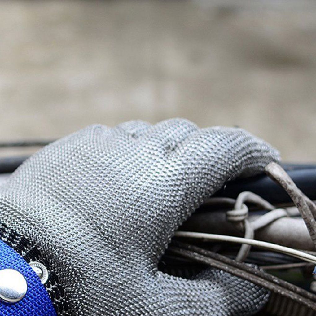 Cut Resistant Metal Mesh Gloves Stainless Steel Gloves Working Safety Gloves Metal Mesh Anti Cutting For Butcher Worker RU
