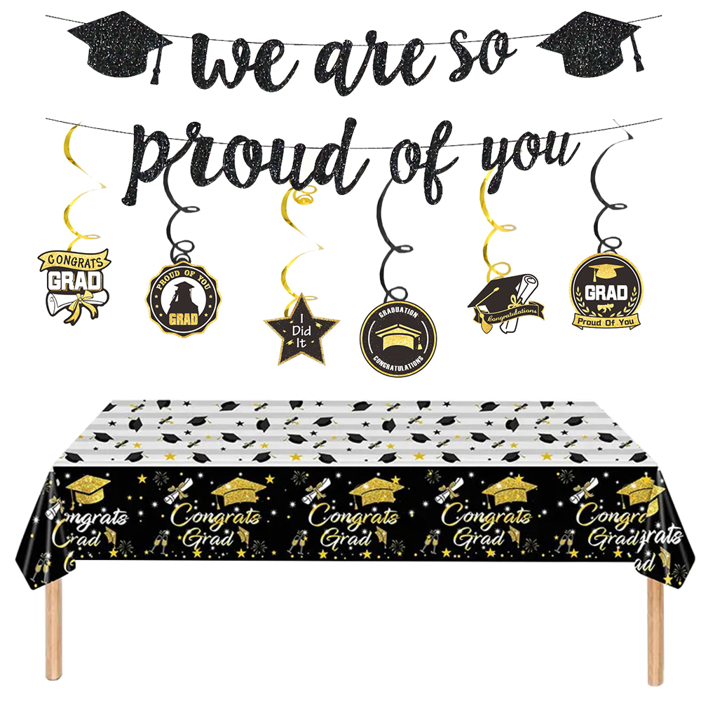 Congrats Graduation Party Tablecloth Table cover supplies Congrats Grad Tablecloth Congrats Grad Party decoration Banner