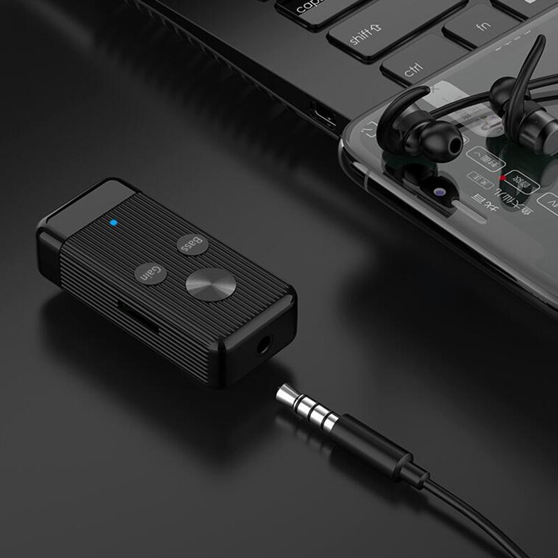 5.0 Bluetooth Adapter Draadloze Audio Bluetooth Zender Ontvanger Voor Pc Tv Auto 3.5Mm Aux Muziek Ontvanger Afzender Adaptador