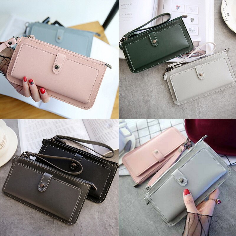 Women Long Wallet Leather Women's Purse and Wallet Lady Party Clutch Female Card Holder Carteras Standard Wallets