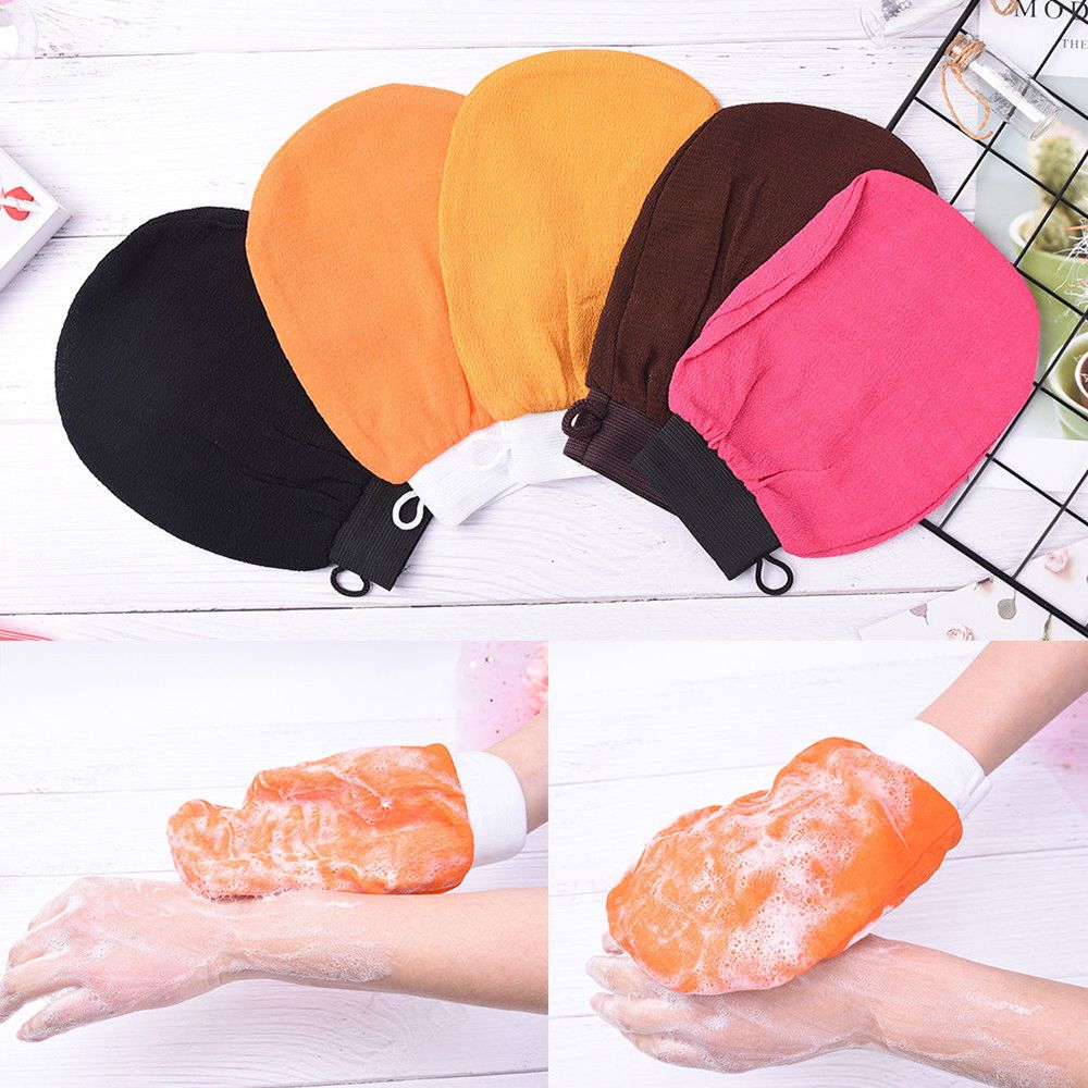 1pc Durable Hammam marroquí exfoliante guante Kessa exfoliante guante aseo ducha lavado guantes cuerpo bronceado Facial manopla para masajes