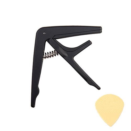 JOYO JCP-01 Kleurrijke Plastic Gitaar Capo voor 6 Snarige Gitaren Zwart Zilver Hout kleuren met picks guitarras Gratis: Black Colour