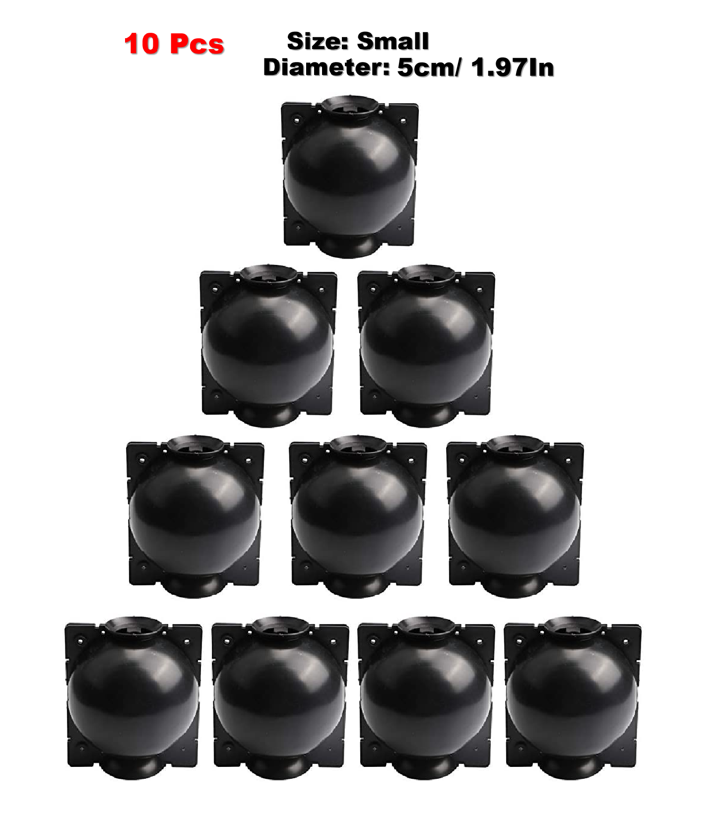 10pcs 5CM Plant Rooting Device Propagation Ball Reusable Grafting Cube Breeding Box Seeding Hydroponic Media: Black S 10